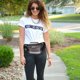 thumbnail image 5 of Riñonera al aire libre de moda, bolso de pecho con tira reflectante, 5 of 5