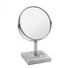 Better Homes & Gardens Faux Marble Double-Sided Vanity Mirror, White