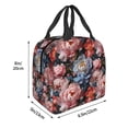 thumbnail image 3 of Honeii Rose Flowers Print Lunch Bag Women, Lunch Box Lunch Bag for Women Adult Men, Small Leakproof Cute Lunch Tote Large Capacity Reusable, 3 of 8