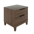 thumbnail image 6 of Boyd Sleep Mackay Modern Double Drawer Nightstand, Durable Farmhouse Bedroom Storage, Walnut, 6 of 8