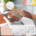 thumbnail image 2 of Queen 4 Piece Bedding Set Coastal Nautical Compass Orange Gradient Soft Breathable Duvet Cover and Pillowcase,Vintage Farm Wood Board Duvet Cover Set Bed Sheets for Bedroom Dormitory Guest Room, 2 of 9