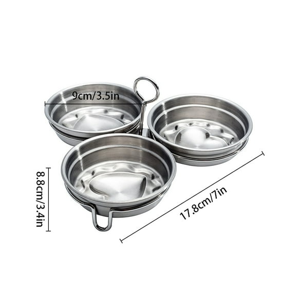 Household Poach Egg Mold Non-stick Poached Egg Maker Egg Poacher with Handle Stainless Steel Egg Poacher Heart Shape Egg Poacher