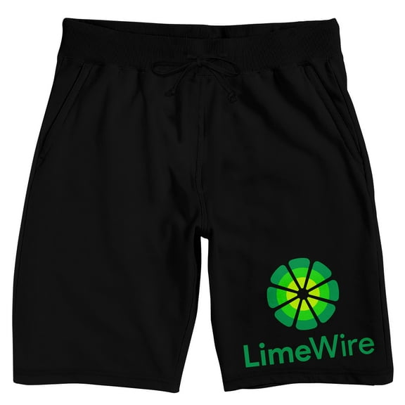 LimeWire Logo Art Men's Black Sleep Pajama Shorts
-Medium