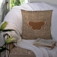 thumbnail image 3 of Carolines Treasures BB1039-BL-BN-PW1414 Butterfly Burlap and Brown   Canvas Fabric Decorative Pillow BB1039 14Hx14W, 3 of 4