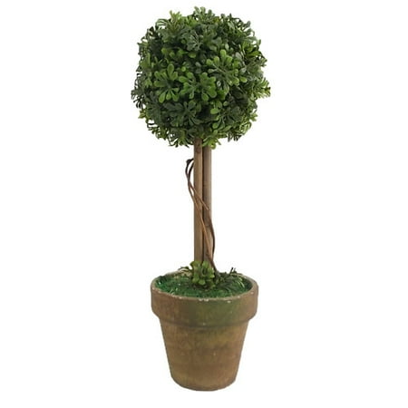 Craft Outlet Floral Ball Topiary in Pot (Set of 2)