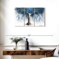 thumbnail image 3 of Elephant Stock Natural Continual Wall Art - Horizontal Multi Panel Canvas - Living Room Wall Decor - Floral And Botanical Multi Panel - Blue And Gray Decor By Ashvin Harrison - 33" x 20", 3 of 8