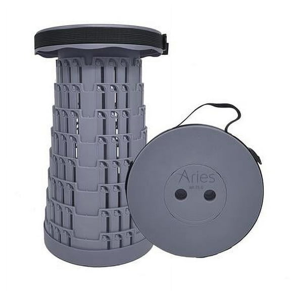 Portable Collapsible Stool/Chair for Outdoor Activities, Solid Gray