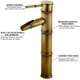 thumbnail image 4 of Grifo de baño alto, grifo mezclador para lavabo en cascada, grifo mezclador para lavabo alto, grifo de un solo orificio disponible con agua fría y caliente, grifo mezclador de bambú, 3 juntas de boca, 4 of 5