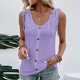 thumbnail image 2 of Camiseta sin mangas LIZALIG con cuello en V, sexy, casual, holgada, lisa, púrpura, para mujer, 2 of 4