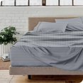 thumbnail image 3 of Luxury 4 Piece Queen Size 100% Egyptian Cotton 800 Thread Count Premium Hotel Quality Smooth & Soft Bedding Sheet Set Luxury Soft 24" Inch Deep Pocket - Silver Stripe, 3 of 8