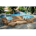 thumbnail image 5 of WholesaleTeak Outdoor Patio Grade-A Teak Wood 2 Piece Teak Sofa Set - 1 Sofa Bench ( 3 Seater ) with Rectangle Coffee Table -Furniture only --Leveb Collection #WMSSLV1, 5 of 6