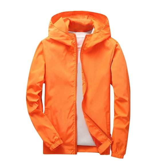 Dnhxils Boys Rain Jacket Waterproof Hooded Raincoat for Teens Kids Spring Outdoor Long Sleeve School Clothes
