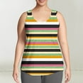 thumbnail image 2 of WRKEKC Débardeurs d'Été pour Femmes Imprimé Floral Col Rond Décontracté Grande Taille Cami pour Tenues d'Été et de Plage, 2 of 7