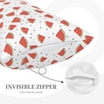 thumbnail image 3 of Lsque Hand Drawn Watermelon Pattern Pillow Case – Soft & Cozy Throw Pillow Cover, Hypoallergenic Cushion Case for Sleeping Women with Envelope Closure-14"x20", 3 of 6