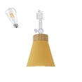 thumbnail image 1 of FSLiving 1-Pack 12V Retro Mini Adjustable Angle H-Type Track Lighting E26 Base Ceiling Light Track Light Fixture Nordic Style Macaron Yellow Metal Shade for Gallery Mirror Front Office Loft, 1 of 7