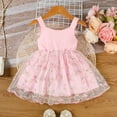 thumbnail image 4 of VNKIDY Girls Kids Spaghetti Strap Dress With Floral Embroidery Tulle Skirt Bow Decor For Toddlers Summer Daily Wear Casual Outings Trendy Dress, 4 of 6