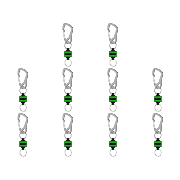 Retractor Red Pesca Con Mosca Mosquetón Clip Accesorios () Verde