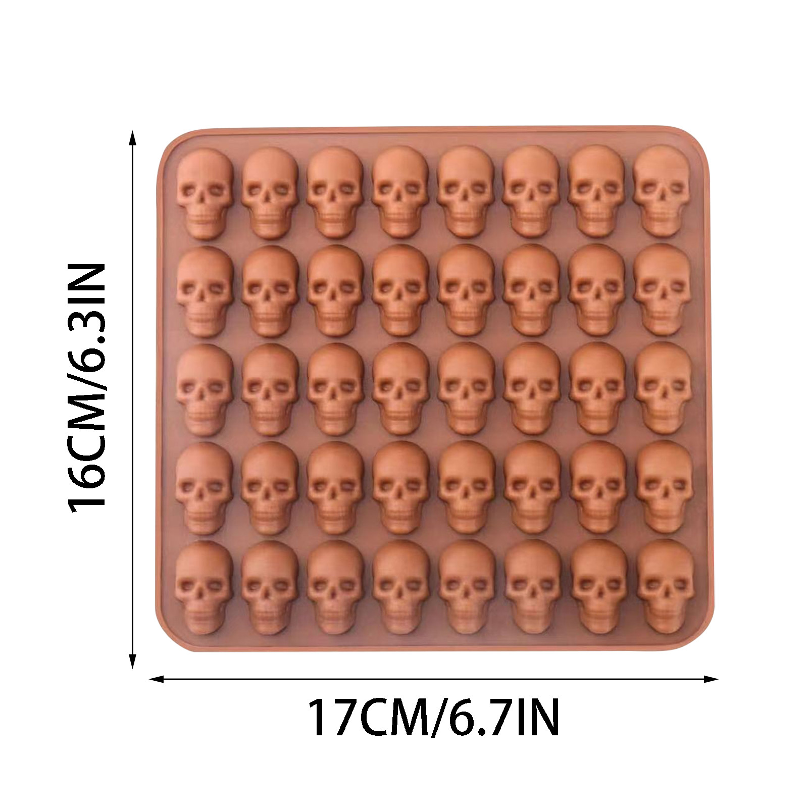 Gummy Skull Candy Molds,3-Pack 40 Cavity Silicone Skull Molds with 2  Droppers for Gummy,Candy,Jelly,Chocolate,Wax Melt,Dog Treats,Ice Cube