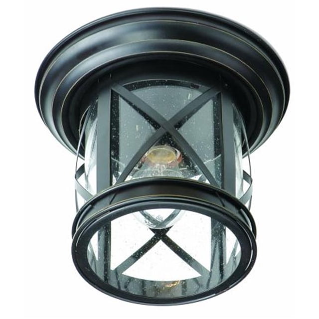 Bel Air Lighting CB-5128-ROB Coastal Flushmount Fixture, Rubbed Oil Bronze - 11 in.