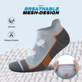 thumbnail image 4 of Lohol Mens Ankle Running Socks, Athletic Cushioned Low Cut Moisture Wicking Cotton Short Sports Socks, 6 Pairs, 4 of 9