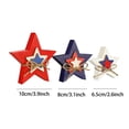 thumbnail image 2 of 3 Pcs 4th of July Decor Wooden Star White Blue Red Decor Patriotic Memorial Day Tiered Tray 250th Anniversary Independence Labor Day Table Wooden Decoration for Home Office Table(Vintage), 2 of 8