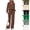 Brown #23, variant on Women's 2 Piece Lounge Set Sweatsuits Half Zip Long Sleeve Sweatshirt Elastic Waist Wide Leg Pants with Pockets Suit Fall Tracksuit Spring Outfits Light Green S
