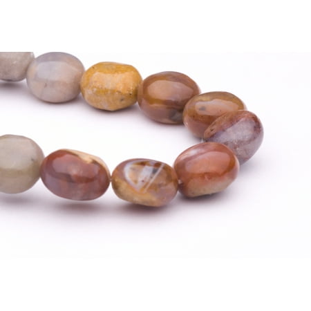 Crazy Agate Beads - Flat Crazy Lace Agate Round Beads Semi Precious Gemstones Size: 12x12mm Crystal Energy Stone Healing Power for Jewelry Making