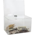 thumbnail image 3 of MCB Clear Acrylic Donation Collection Box with Back 4 x 6 Sign Display With Lock, 3 of 4