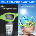thumbnail image 3 of Kids Swim Goggles, Pack of 2 Swimming Goggles for Children Teens, Anti-Fog Anti-UV Youth Swim Glasses for Age4-16, 3 of 5