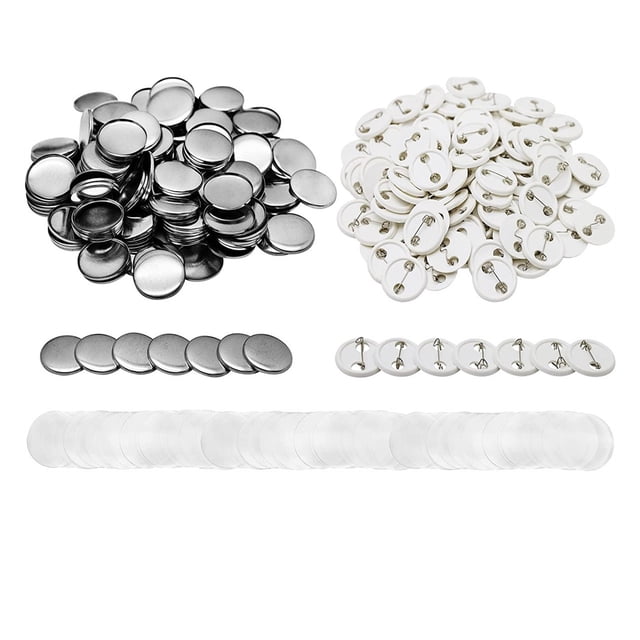 100/200 Pcs Pièces de Machine à Presser les Badges Vierges, 25/32/37/44/58/75mm Pièces de Bouton de Badge, Machine à Presser les Badges, Facile à Utiliser
