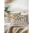 thumbnail image 3 of Waterproof Outdoor Throw Pillows with Inserts 12"x20" Set of 2, Orange Green Eucalyptus Leaves Soft Decorative Pillowcases for Couch Bedroom, Fall Botanical Rustic Pillow Covers for Sofa Living Room, 3 of 8