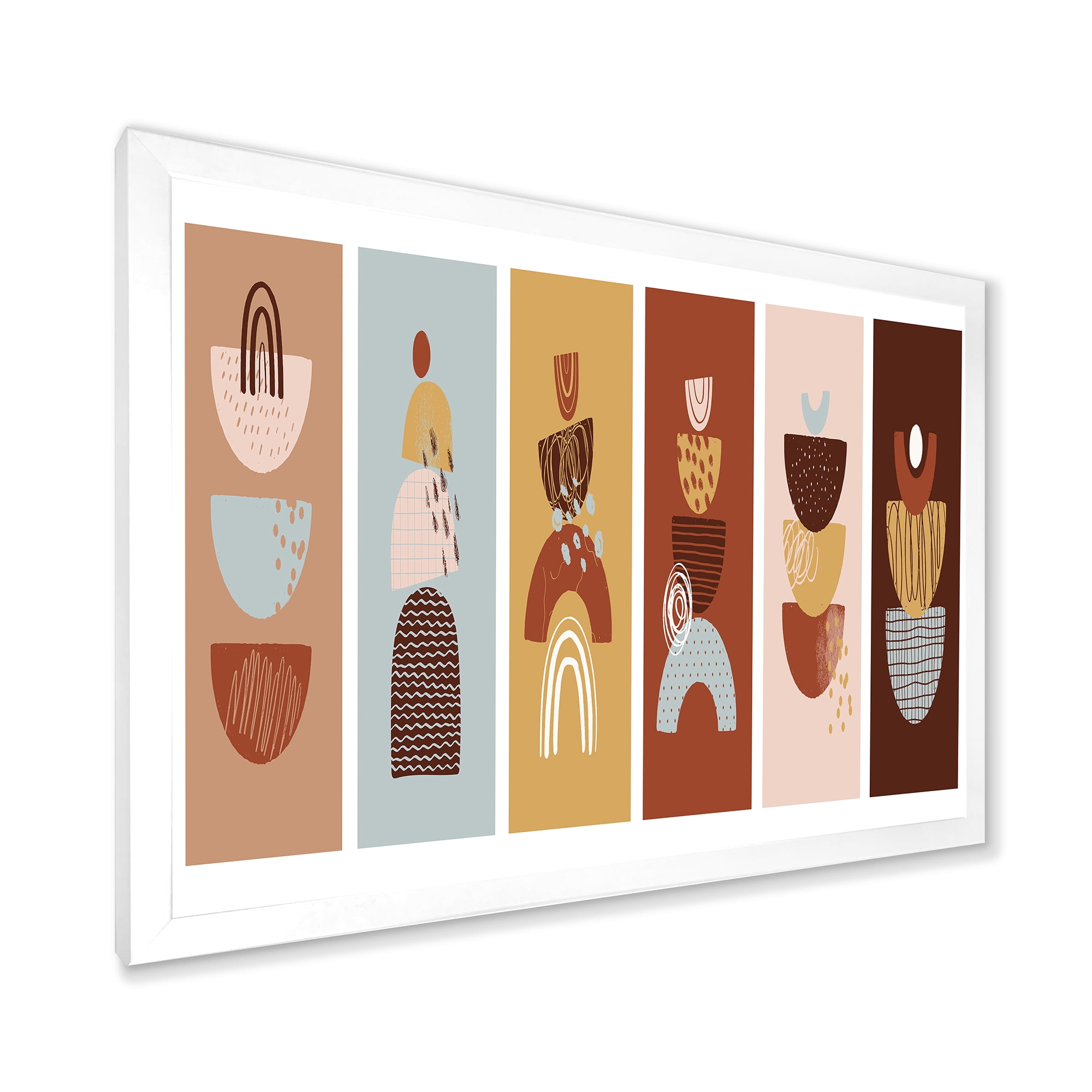 Designart 'Compostion Minimalistic of Organic Shapes II' Modern Framed Art Print