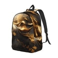 thumbnail image 2 of Balery Luxurious Gold Flow Vintage Canvas Backpack for Men and Women - Large Capacity, Durable Travel Laptop Bag for School, Work, Hiking, and Outdoor Activities-Medium, 2 of 7