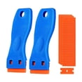 thumbnail image 2 of Glass and Tile Scraper Glass Scraper Utility Scraper Floor Scraper Window Scraper Blade Scraper for Removing Wall Windshields Floor Labels Blue, 2 of 9