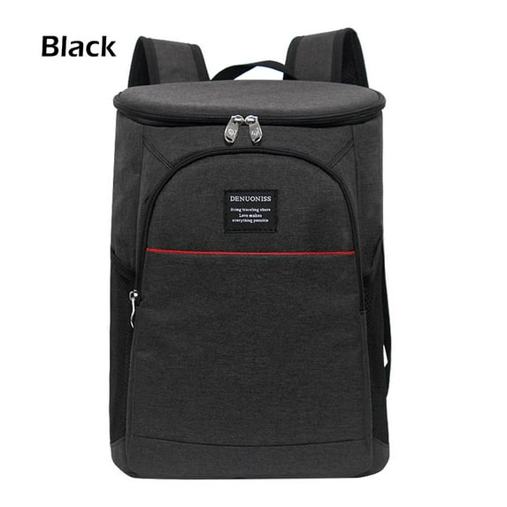 20L Portable Picnic Drink Storage Keeping Fresh Thermal Food Bag Insulation Backpack Refrigerator Box Cooler Bag BLACK 20L