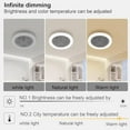 thumbnail image 5 of 2024 New E27 Socket Fan Light, Socket Fan Ceiling Fan with Light, Screw in Ceiling Fan in Light Socket, Modern LED Light Bulb Fan with Remote, Electric Low Profile Quiet Ceiling Fan, 10.2inch Gray, 5 of 5