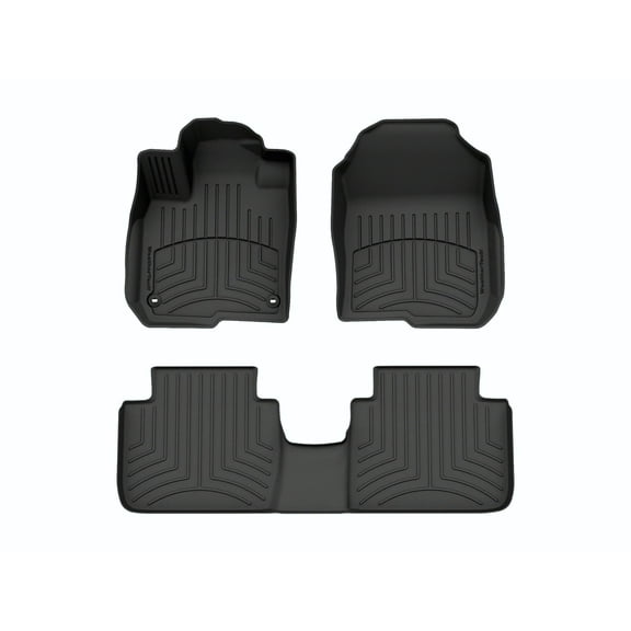 WeatherTech FloorLiner HP Custom Fit Floor Mats compatible with HR-V, adx - 1st & 2nd Row, Black