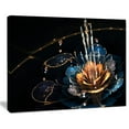 thumbnail image 3 of Design Art Orange Blue Flower with Water Drops Floral Digital Art Canvas Print, 3 of 3