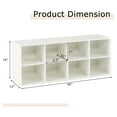thumbnail image 3 of Costway 8 Cubbies Shoe Bench with 500 LBS Weight Capacity Cubby Shoe Rack Storage Cabinet White, 3 of 10