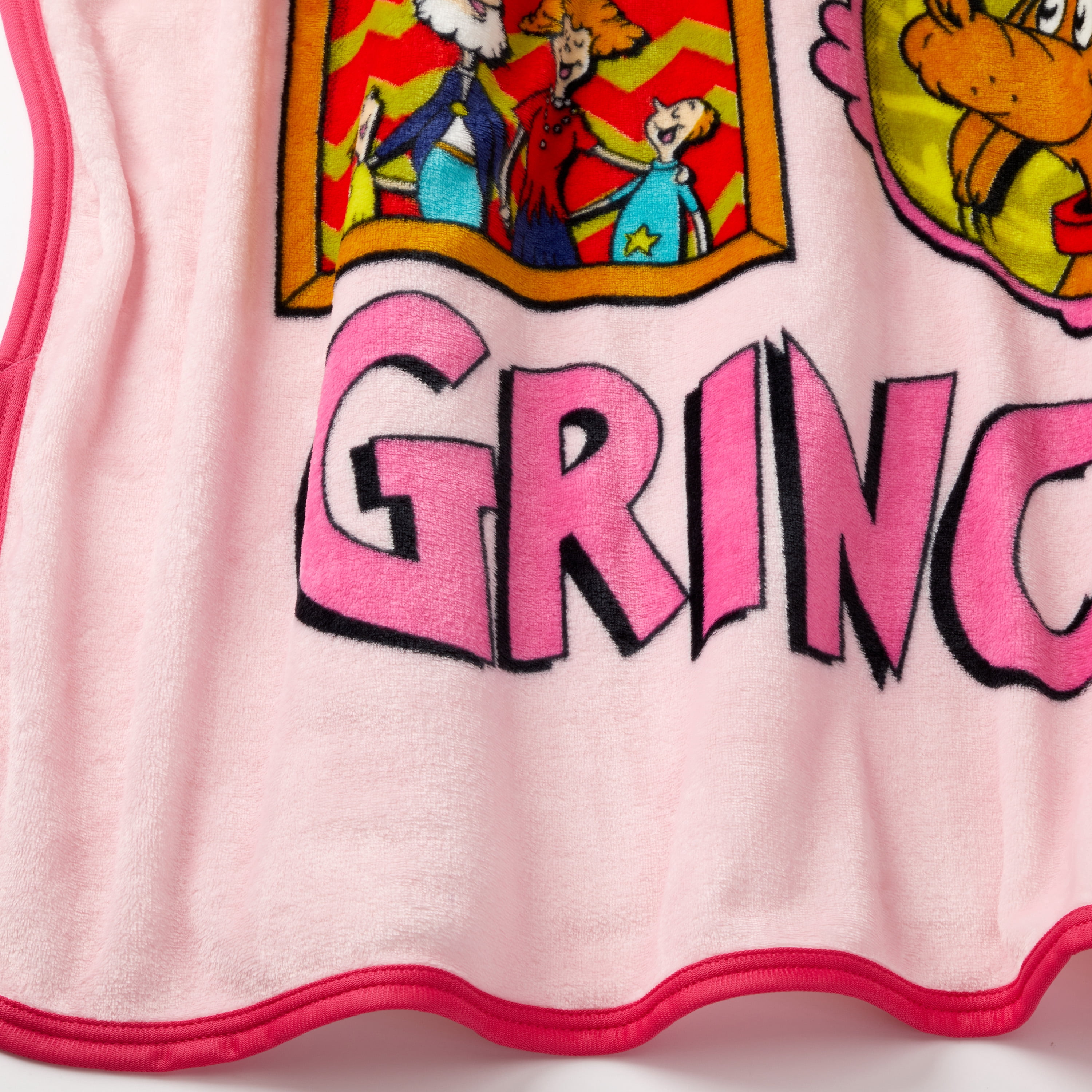 Grinch Kids Pink Silky Soft Throw Blanket, 40x50