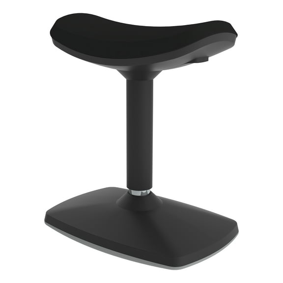 Learniture Adjustable-Height Active Motion Stool with Saddle Seat - Flexible Seating for Classroom, Office or Home Black