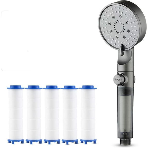 HydroBoost High Pressure 5-Mode Filtered Shower Head (Filtered Shower Head   5 Extra Filters)