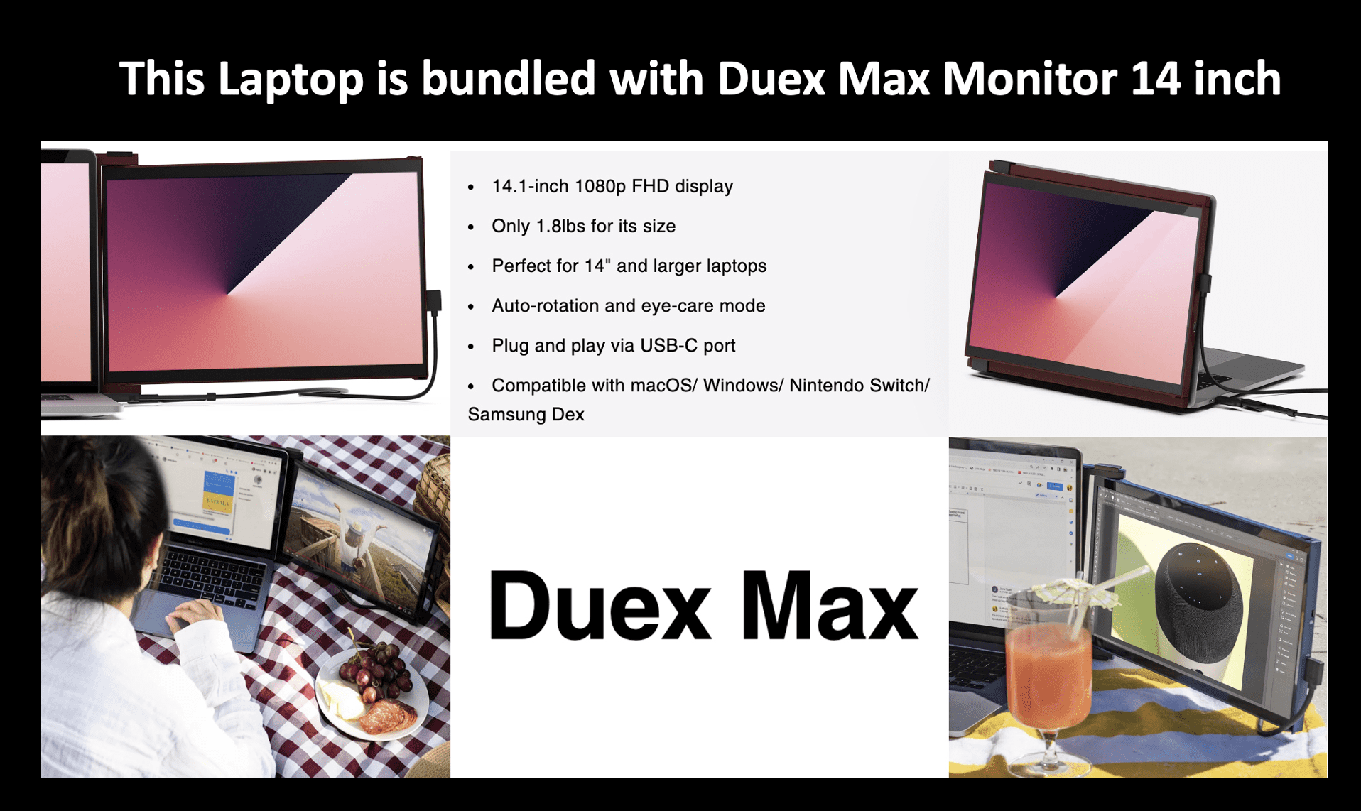 ASUS ROG Strix G18 Laptop 18in 240Hz WQXGA Display (AMD Ryzen 9 8940HX, NVIDIA GeForce RTX 5070 8GB, 64GB DDR5, 2TB PCIe SSD, RGB KB, WiFi 6E, Webcam, Bluetooth 5.4, Win 11 Home) w/Duex Max DS Monitor