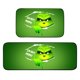 thumbnail image 1 of Felpudo de Navidad para exteriores de 2 piezas de Grinch, antideslizante y lavable con parte trasera de goma, felpudo de invierno con diseño de copos de nieve, decoración de Pesadilla antes de Navidad, 1 of 9