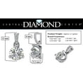 thumbnail image 3 of Lucita Simulated Birthstone Necklace in 925 Sterling Silver - Platinum Plated - 3 Prong - April, 3 of 7