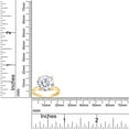 thumbnail image 4 of AFFY 2 1/2 Carat 9MM Round Cut Lab Created Moissanite Diamond Solitaire Engagement Ring For Women In 14K Yellow Gold Plated 925 Sterling Silver (Clarity : VVS1, 2.50 Cttw)-8, 4 of 6