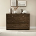 thumbnail image 6 of STYLIVIA 6-Drawer Dresser with Laser-Cut Drawer Fronts Royal Walnut 45.4"W x 15.7"D x 32"H, 6 of 13