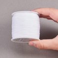 thumbnail image 3 of 100 Yards 0.8mm Nylon Beading String Chinese Knotting Cord Nylon Kumihimo Macrame Thread Braided Lift Shade Cord for Blind Shade Mini Blind Cord Replacement String for Windows (White), 3 of 5