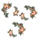 thumbnail image 1 of Guirnalda de flores artificiales de estilo rústico, arreglo floral de seda con flores para boda. 3 Naranja Rosa, 1 of 9