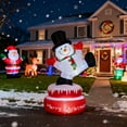 thumbnail image 4 of Ktaxon Christmas Inflatable Outdoor Decoration Spinning Snowman Holiday Outdoor Decor,5 FT, 4 of 11